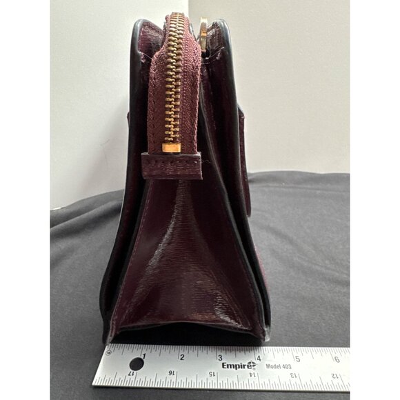 Kate Spade Lise Bixby Place Bag in Mulled Wine Patent Leather Berry Satchel Bag - Picture 4 of 15